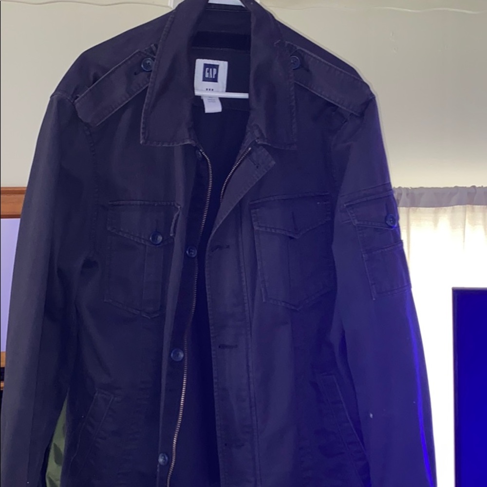 Gap men’s lightweight zip up jacket navy blue